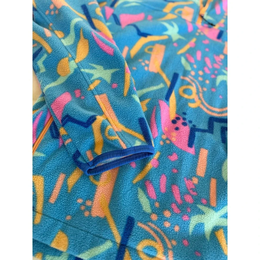 Chubbies The Apres Party Fleece Quarter Zip Pullover XXL Retro Vaporwave Y2K‎